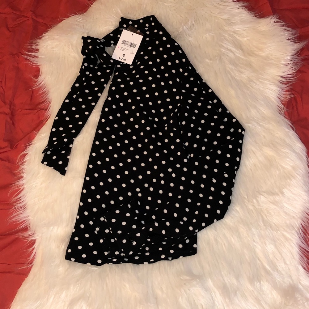 Black and White Polkadot Blouse